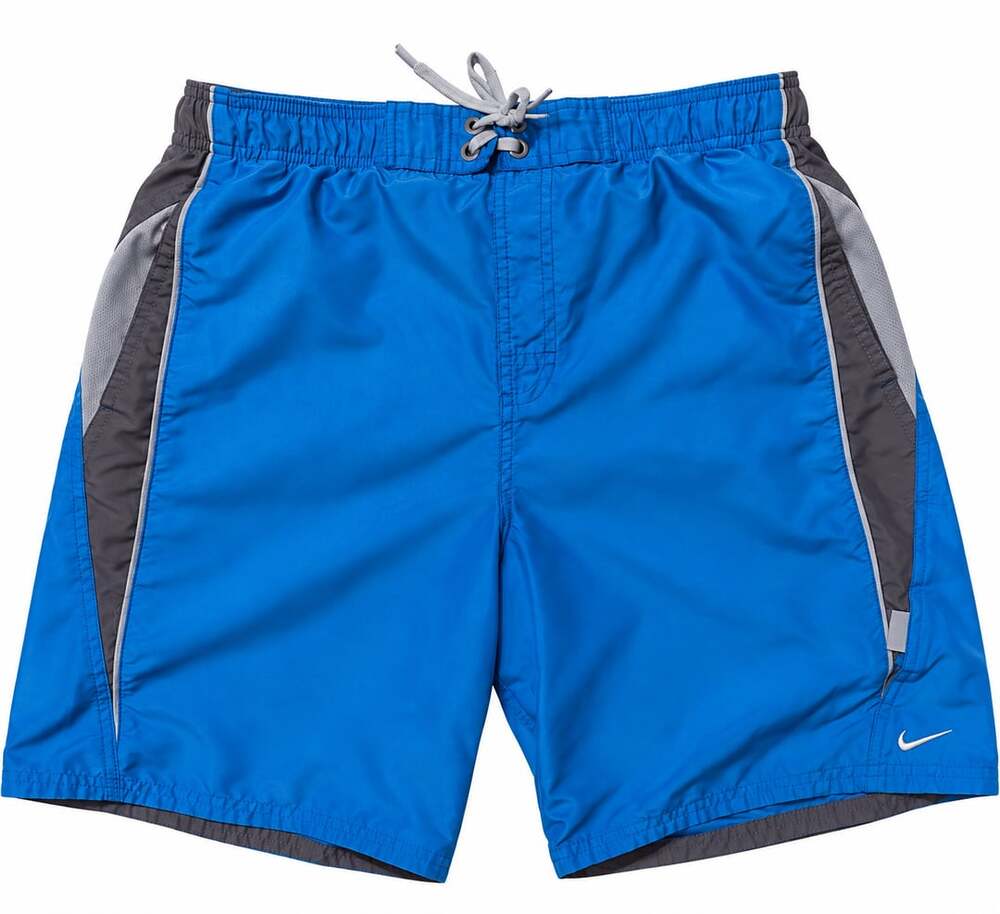 Nike Men's Blue & Gray Lined Swim Trunks Shorts Size M